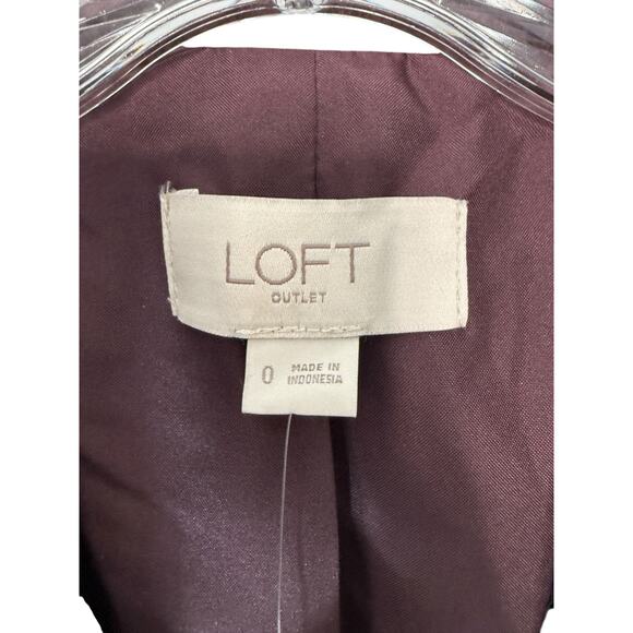 Loft Blazer Brown Corduroy Gremlin Moody Rustic Office Work Career Size 0 - Picture 2 of 11